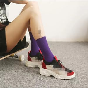 purple womens socks