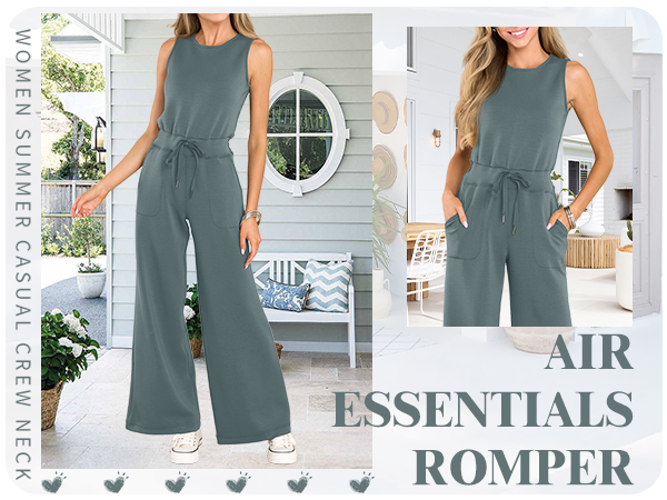 casual wide leg jumpsuits