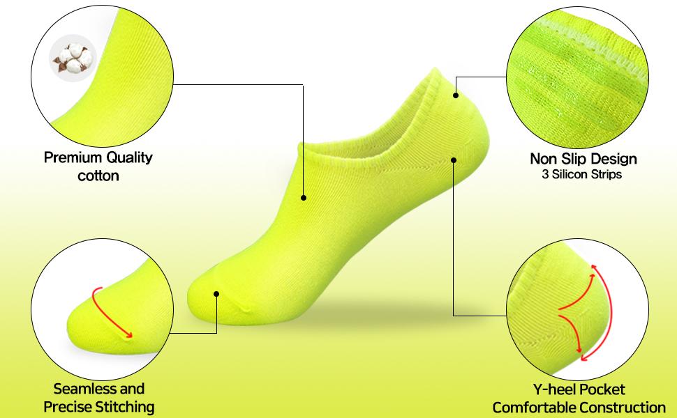 NEON ANKLE Neon Yellow