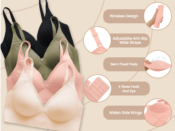 bralettes for women with support