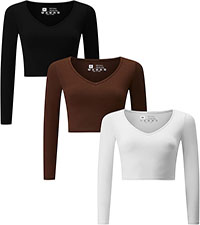 long sleeve crop top