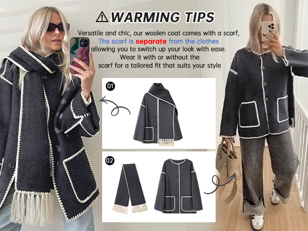 scarf jacket dupes