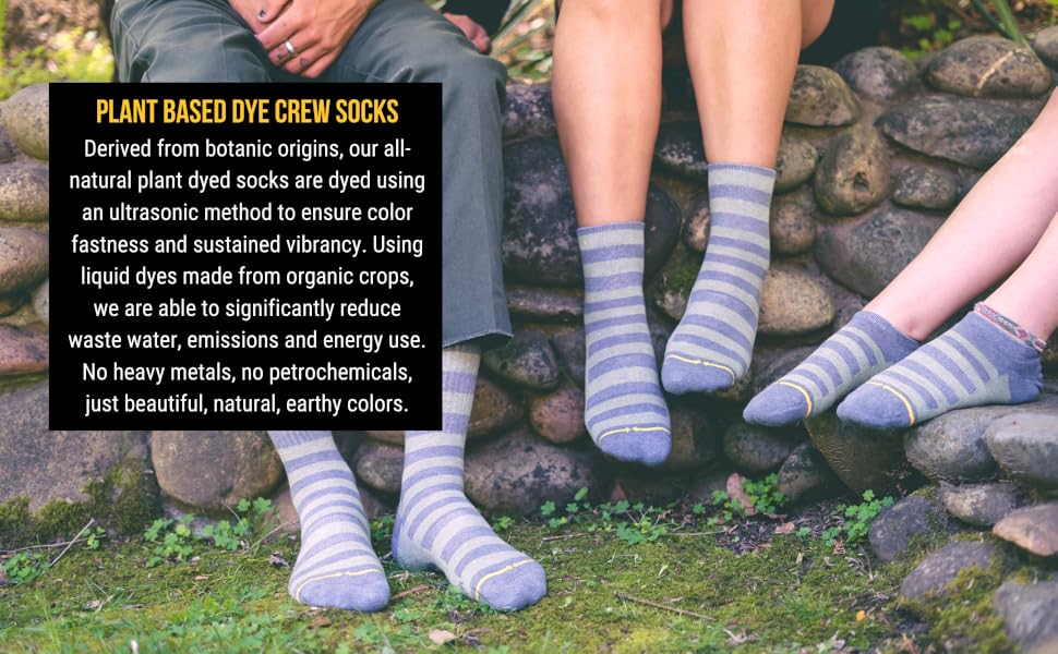 Plant Based Dye Sustainable Crew Socks