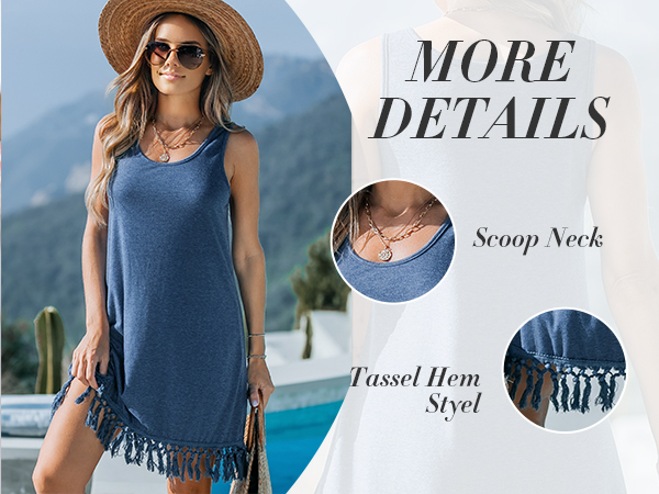 blue cover up dress mini knit summer dress