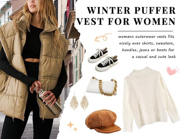  the quilted down-filled puffer vest for women can be combined in many ways and is a good choice