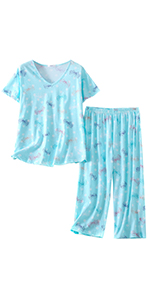 women butterfly print pajamas