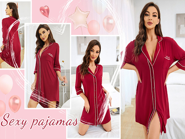 red nightgowns