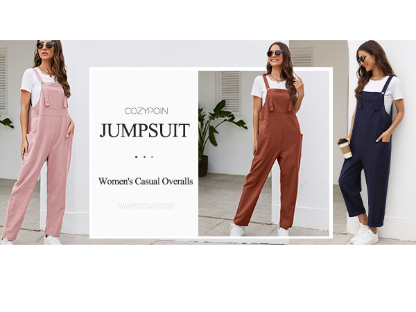 beach jumpsuits romper overalls summer wide leg pants baggy vacation casual outfits ladies jumpsuits