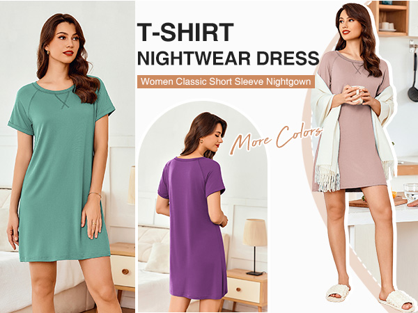 Classic Short Sleeves Nightwear