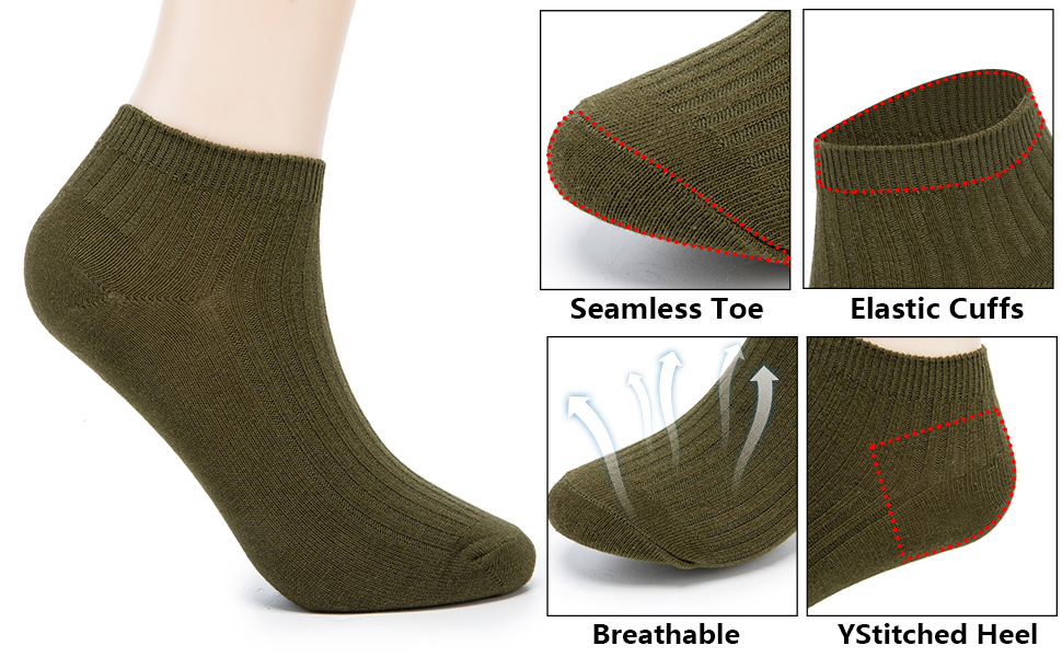 army green socks women