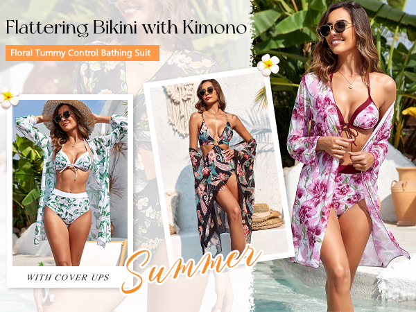 2024 Bathing Suit with Kimono