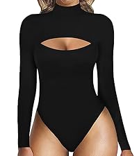 long sleeve cut out bodysuit