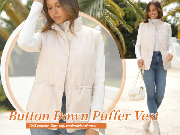 button down puffer jacket