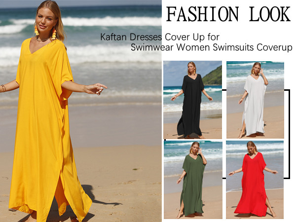 Kaftan Dresses Cover Up for Swimwear Women Swimsuits Coverup Women&#39;s Beach Suit Kimono 