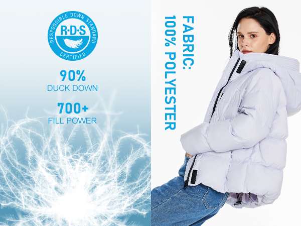 Orolay Women''s Cropped Down Coat Lightweight Winter Jacketwith Hemispherical Hood Water-Resistant