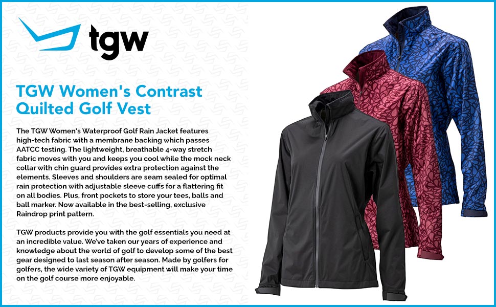 TGW Women''s Waterproof Golf Rain Jacket