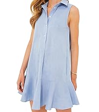 Tunic Mini Shirt Dresses for Women