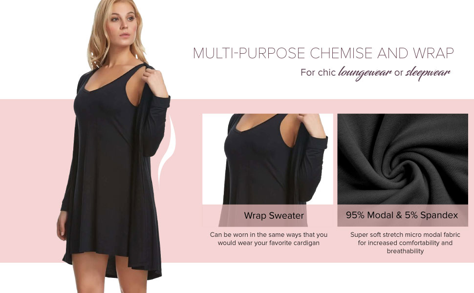 tank chemise and wrap