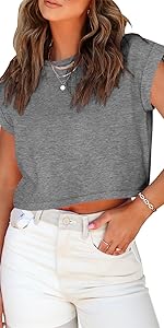 grey crop top