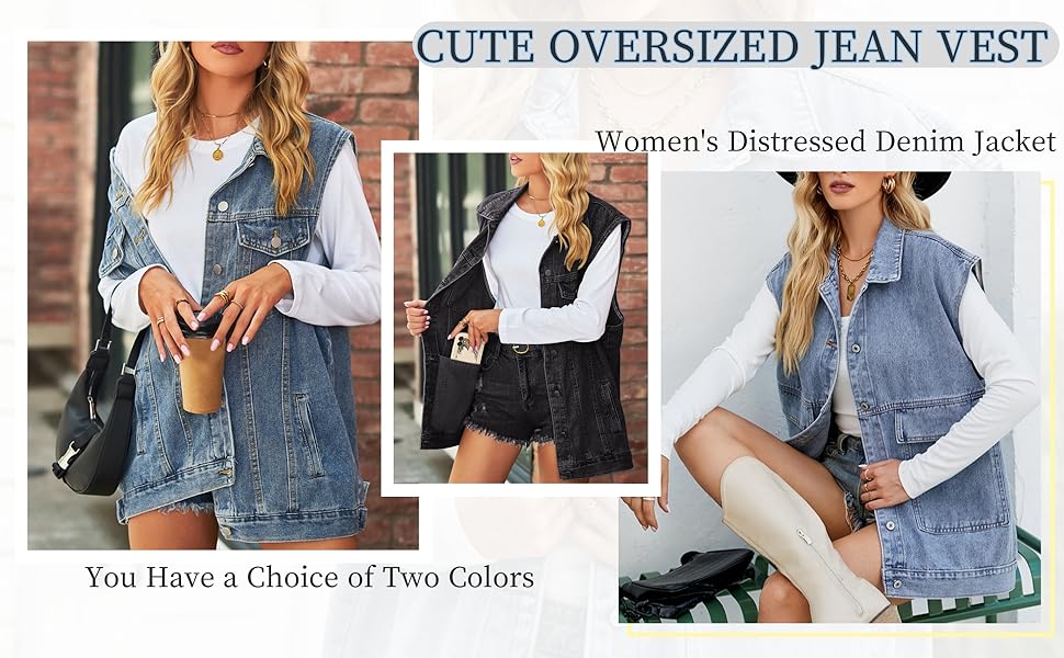 Denim Jean Vest for Women