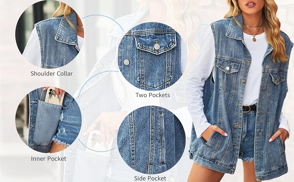 Denim Jean Vest for Women