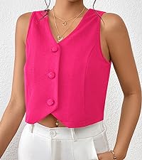  Casual V Neck Blazer Vest