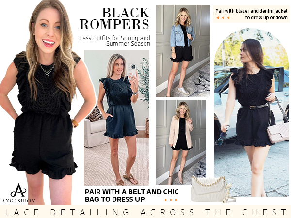 black rompers for women