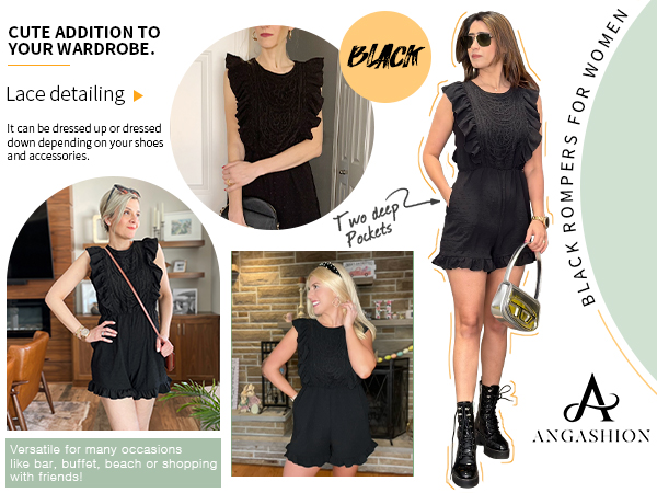 black rompers for women