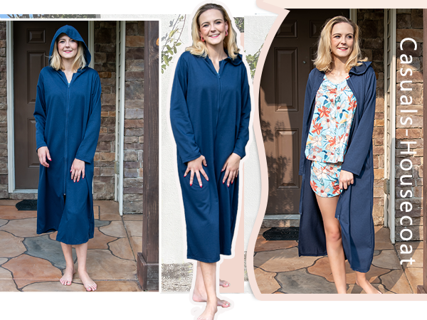 Zipper Robe Loungewear