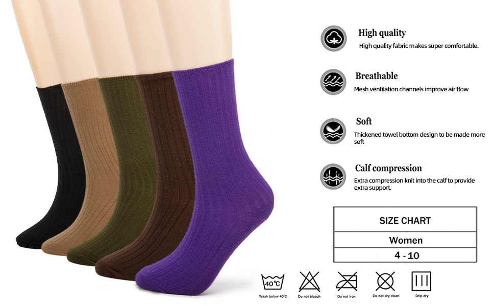 womens crew sock''s features