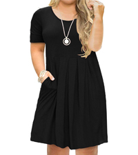 plus size pleated dresses