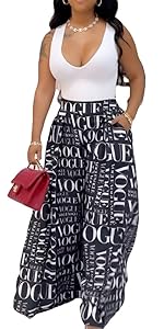 Womens Casual Palazzo Pants High Waist Printed Ruched Loose Flowy Lounge Wide Leg Pants