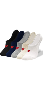 Cutie Mango - Heart Point No-Show Daily Socks