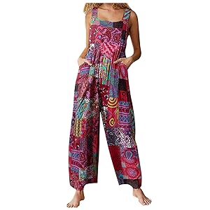 patchwork jumpsuit for women