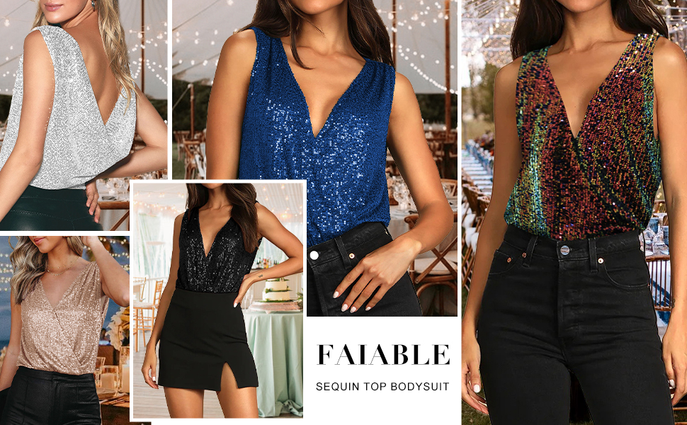 FAIABLE Sequin Top