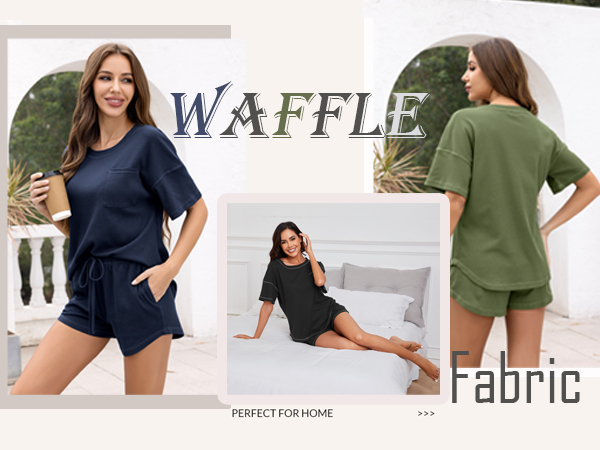 waffle short sleeve pjs