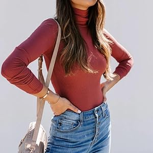 women mock turtleneck bodysuit