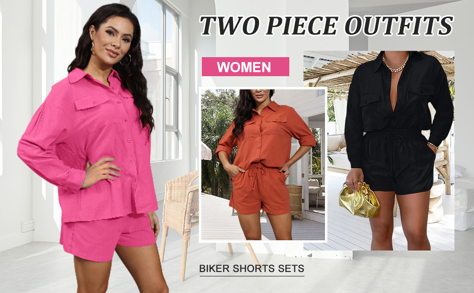 Shorts sets women 2 piece outfits