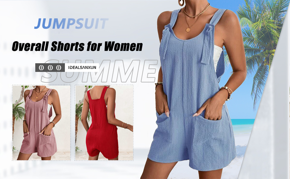 overall shorts for women