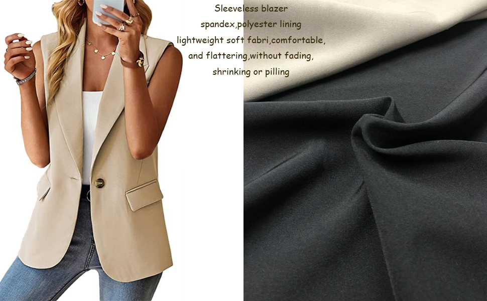 open front single button business casual womens vest jacket