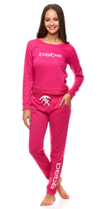 bebe Womens Logo Skinny Jogger Lounge Sleepwear Pajamas Pants