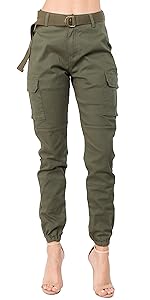 Olive Cargo Joggers