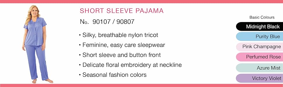 Exquisite Form Women''s Plus Size Short Sleeve Pajama Set 90807