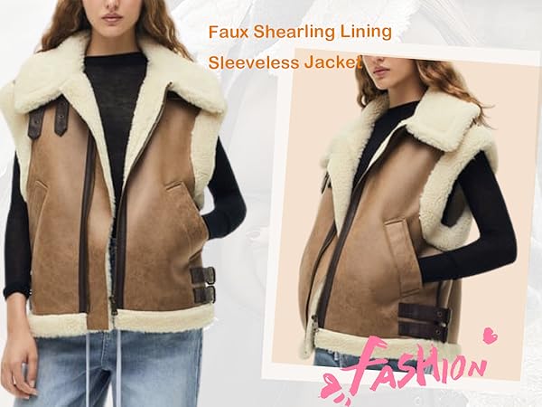 Women''s Suede Vest Jacket 