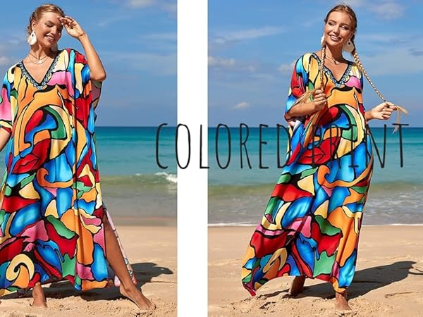 color block caftans