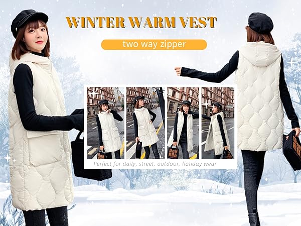 long puffer vest