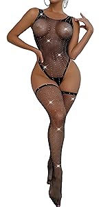 Fishnet Mesh Teddy Lingerie