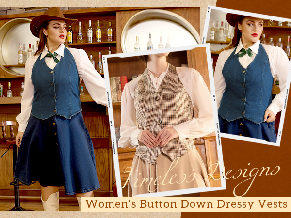 Women''s Button Down Dressy Vests