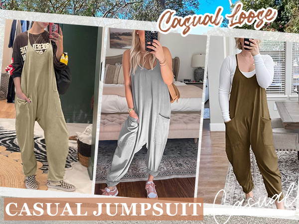 V Neck Jumpsuits