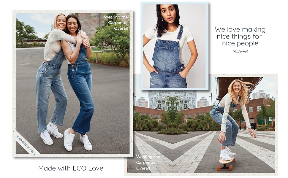 WallFlower overalls lifestyle images